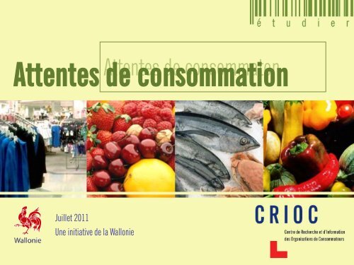 Attentes de consommation - Crioc