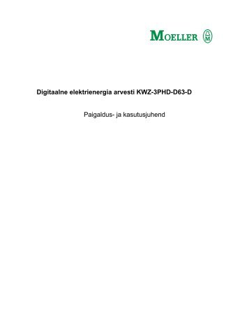 Digitaalne elektrienergia arvesti KWZ-3PHD-D63-D Paigaldus - Effex