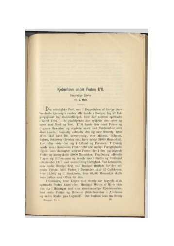 KjÃ¸benhavn under Pesten 1711. - Hovedbiblioteket.info