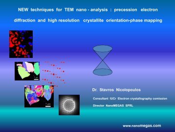 NEW techniques for TEM nano -analysis : precession electron ...