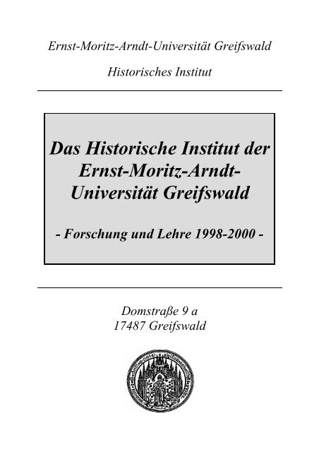 I. Vorwort 5 II. Mitarbeiter 7 III. Studium und Lehre 13 IV ...