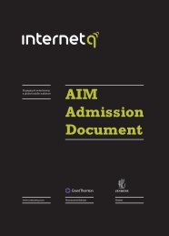 Link to Admission Document - InternetQ