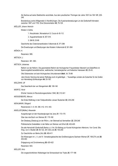 Zeitschrift für Thüringische Geschichte ZThG Bde. 1 bis 45 ...