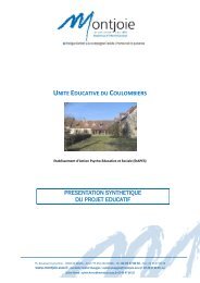 En savoir plus sur cette structure - Association MONTJOIE