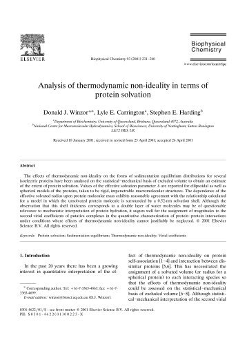 Analysis of thermodynamic non-ideality in terms of protein solvation