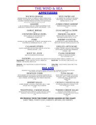 CAFE MENU - Wind & Sea Restaurant