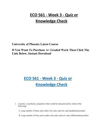 eco 561 knowledge check quiz eco 561 knowledge check quiz