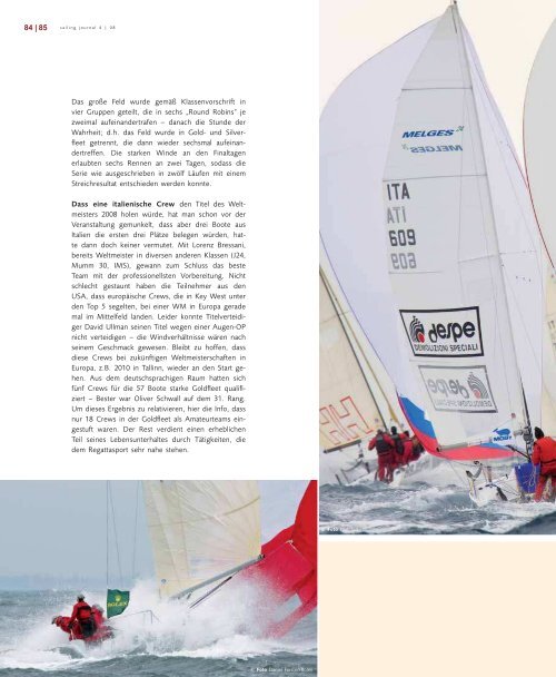 www.sailing–journal.de | ausgabe 04 / 2008 | august / september