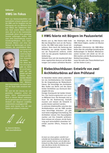 Mieterpost 02/2008 - HWG Hallesche Wohnungsgesellschaft mbH