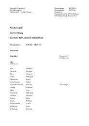 Niederschrift zur 10 - Gemeinde Schermbeck