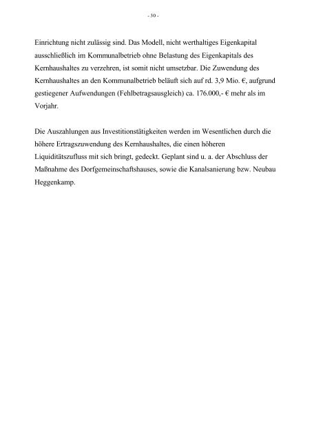 Niederschrift zur 10 - Gemeinde Schermbeck