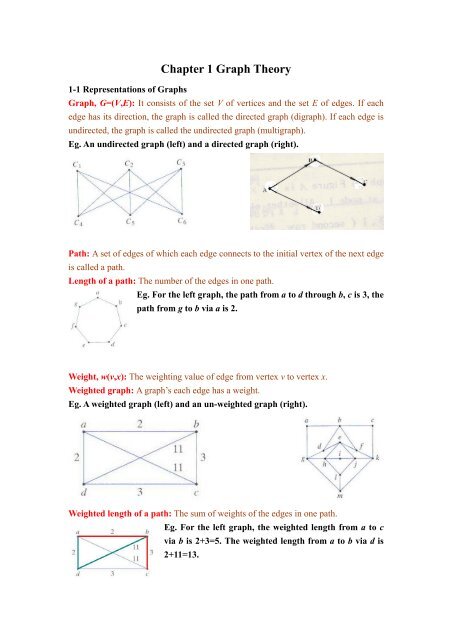 Chapter 5 Graph Theory A ƒae ºe A C A A œc