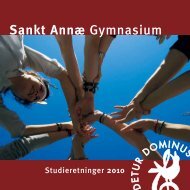 fag og niveau - Sankt AnnÃ¦ Gymnasium
