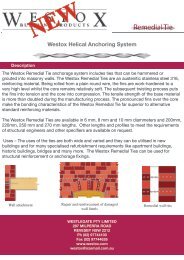 Westox Helical Anchoring System - Westox Building Products
