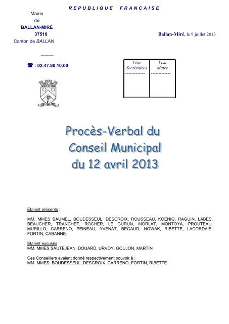 Conseil du 12 avril 2013 (pdf - 640,77 ko) - Ballan-MirÃ©