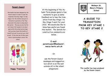 a guide to transition from key stage 1 to key stage 2 - Welwyn St ...