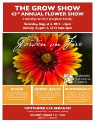 the grow show - Berkshire Botanical Garden