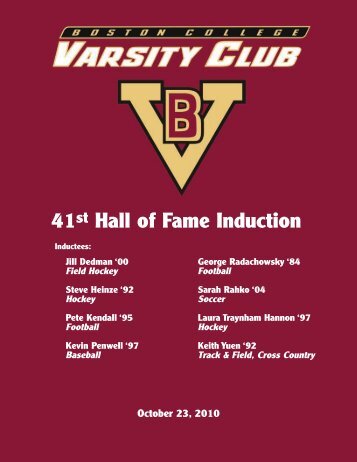 BC Hall of Fame Inducts Eight New Members. - Graber Associates