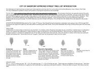 CITY OF SANDPOINT APPROVED STREET TREE LIST ...