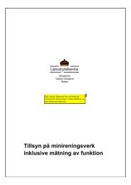 Tillsyn pÃ¥ minireningsverk inklusive mÃ¤tning av funktion