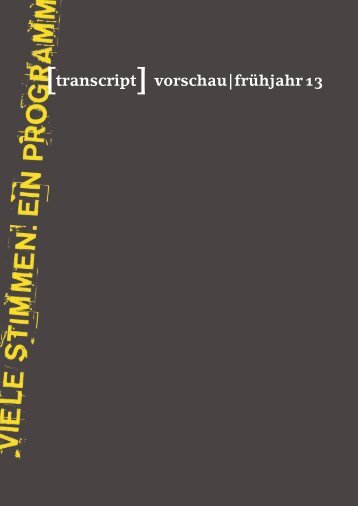 Vorschau Herbst 2012 - transcript Verlag