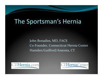 The Sportsman's Hernia - The Connecticut Athletic Trainers ...