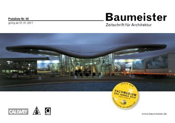 Preisliste Nr. 50 gültig ab 01.01.2011 www.baumeister.de