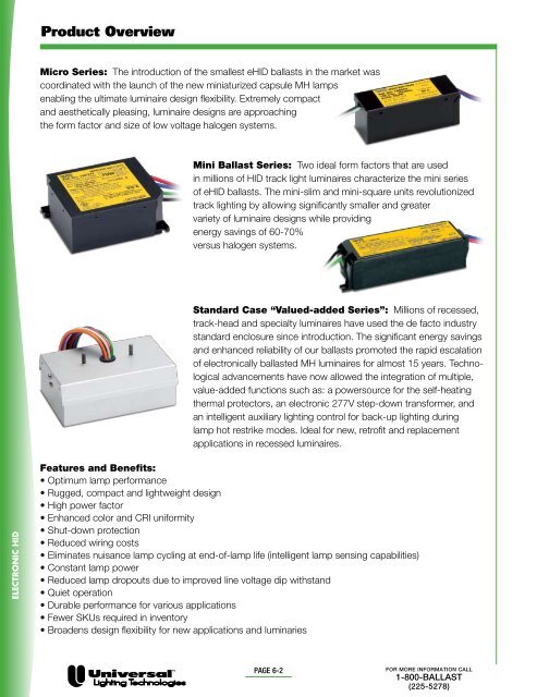 triadÂ® electronic ballasts - Conserve-A-Watt Lighting, Inc