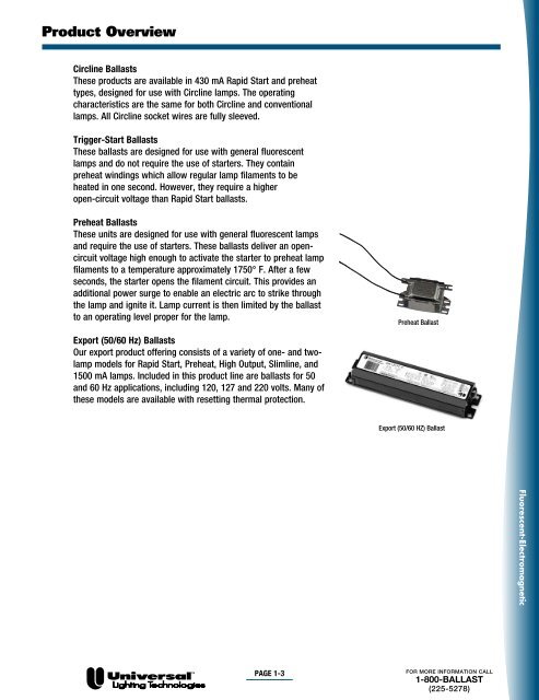 triadÂ® electronic ballasts - Conserve-A-Watt Lighting, Inc
