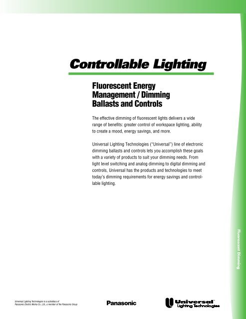 triadÂ® electronic ballasts - Conserve-A-Watt Lighting, Inc