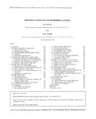 J. W. Haus, K. W. Kehr, Diffusion in regular and disordered lattices ...