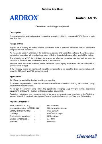 Dinitrol AV 15 - ChemCenters