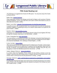 Fifth Grade Reading List - Longwood Public Library