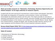 Telematics: Technology, Business Opportunity and Patent Analysis