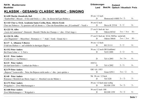 klassik - gesang/ classic music