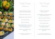 view menus - Ribby Hall Village