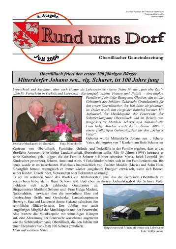 4. Gemeindezeitung Juli 2006.pdf - Gemeinde Obertilliach