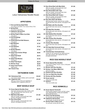 View menu - Waiters en Route