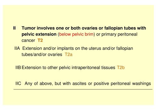 FIGO Proposal for Staging Cancer of the Ovary, Fallopian Tube and ...