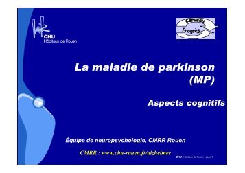 3-Cognitif et MPI-site [Mode de compatibilitÃ©] - CHU de Rouen