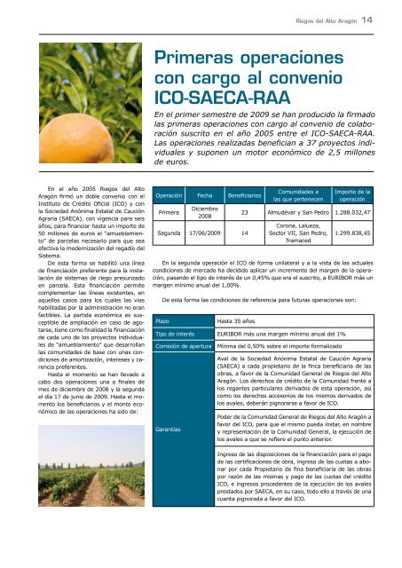 BoletÃ­n Informativo nÂº 26 (Julio de 2009) - Riegos del Alto AragÃ³n