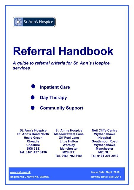 Referral Criteria - St Ann's Hospice