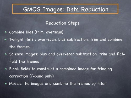 GMOS Data Reduction