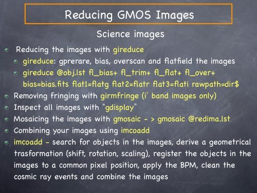 GMOS Data Reduction