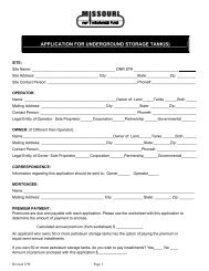 application for underground storage tank(s) - Missouri Petroleum ...