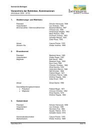 Verzeichnis der Beamtungen - Gemeinde Beringen