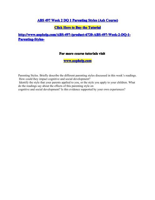 ABS 497 Week 2 DQ 1 Parenting Styles.pdf