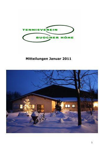 Mitteilungen Januar 2011 - Tennisverein Buocher Höhe