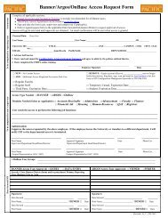 Banner Access Authorization Form