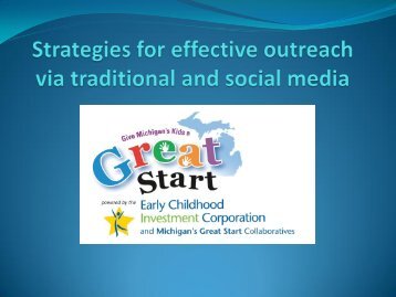 Media Relations Powerpoint Presentation - Great Start for Kids